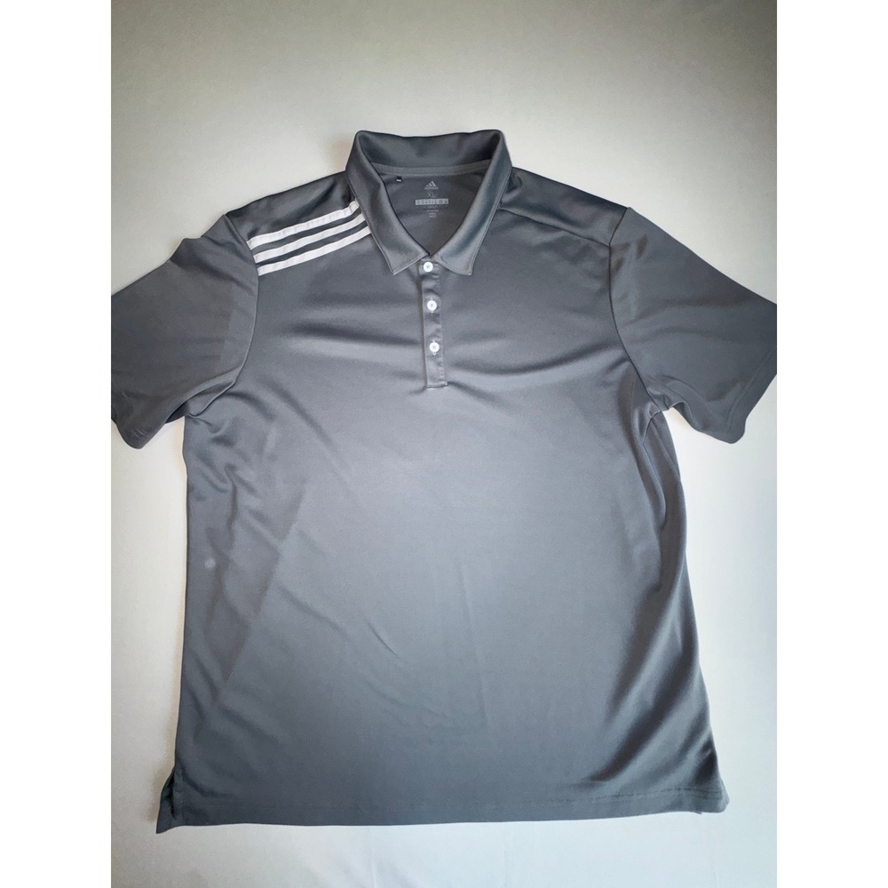 Adidas Golf Mens XL Gray Short Sleeve Performance Polo Shirt Athleisure Golfcore